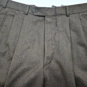 NWT Sartoria Menchetti Cashmere-Wool Brown Dress Pants Made in Italy 34W 34X30